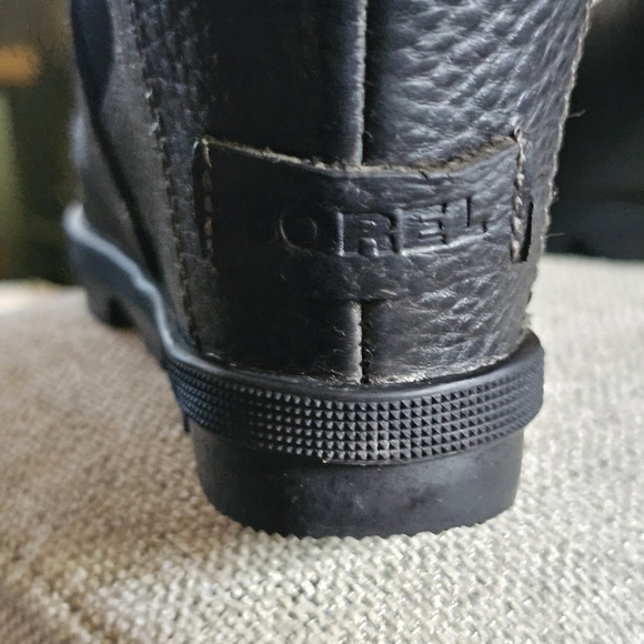 Clarks Dark Brown Heeled Boots - Picture 4 of 8